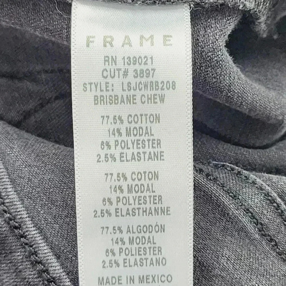 Frame Le Skinny De Jeanne Stretched Raw hem Gray Jeans Women's 30 - Picture 7 of 8